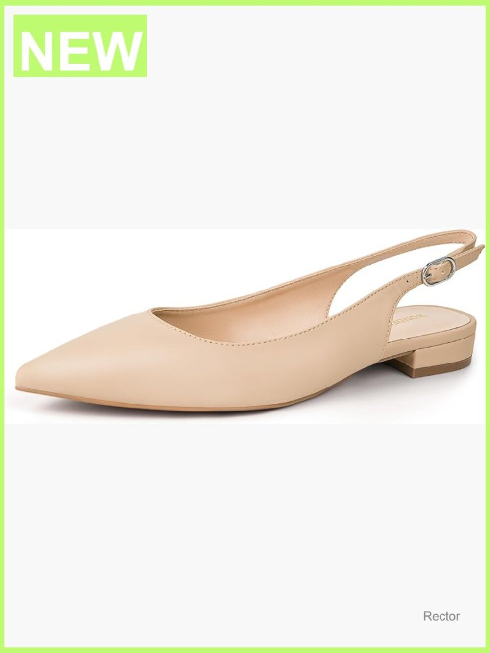 Slingback Pointed Toe Flat Shoes Dressy Casual Work